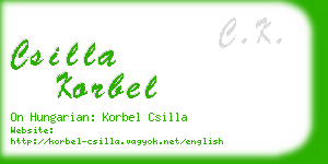 csilla korbel business card